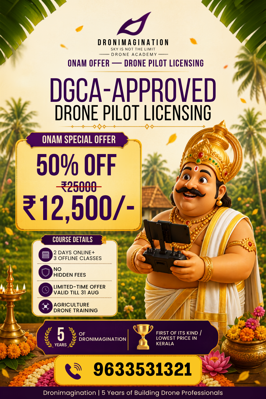 Onam Offer — DGCA Drone Pilot Licensing at ₹12,500
